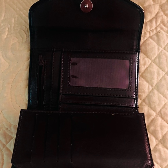 Western style wallet - Burgundy and Black - Picture 5 of 5